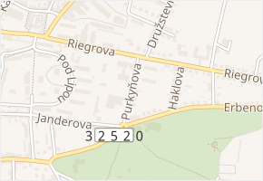 Purkyňova v obci Hořice - mapa ulice