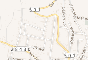 Raisova v obci Hořice - mapa ulice