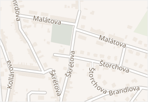 Škrétova v obci Hořice - mapa ulice
