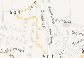 Štafova v obci Hořice - mapa ulice