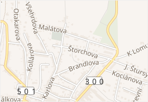 Štorchova v obci Hořice - mapa ulice