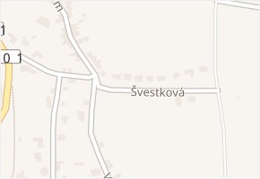 Švestková v obci Hořice - mapa ulice