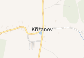 Křižanov v obci Hořičky - mapa části obce