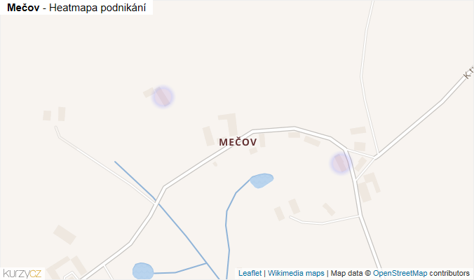 Mapa Mečov - Firmy v části obce.