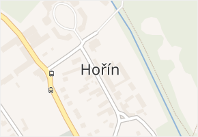 Hořín v obci Hořín - mapa části obce