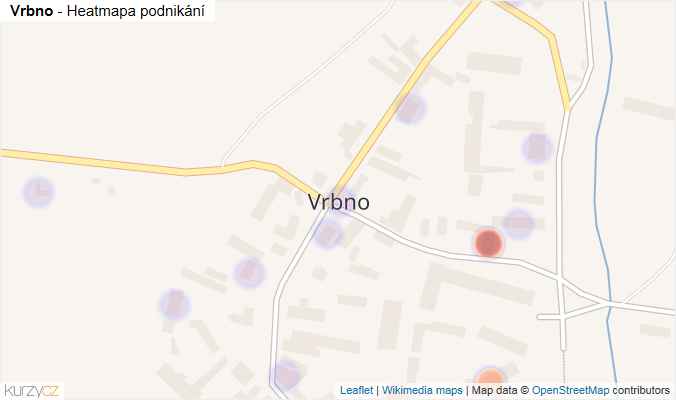Mapa Vrbno - Firmy v části obce.