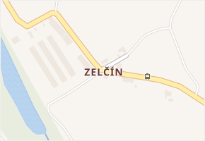 Zelčín v obci Hořín - mapa části obce