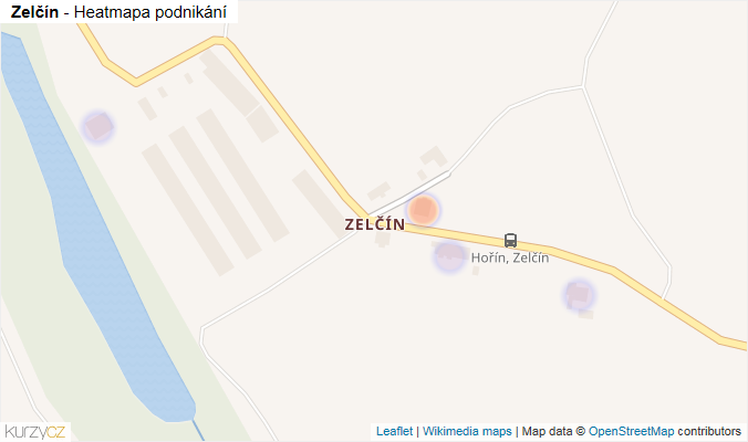 Mapa Zelčín - Firmy v části obce.