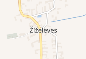 Žíželeves v obci Hořiněves - mapa části obce