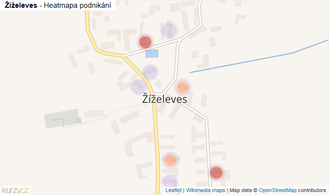 Mapa Žíželeves - Firmy v části obce.