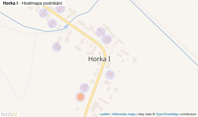 Mapa Horka I - Firmy v části obce.