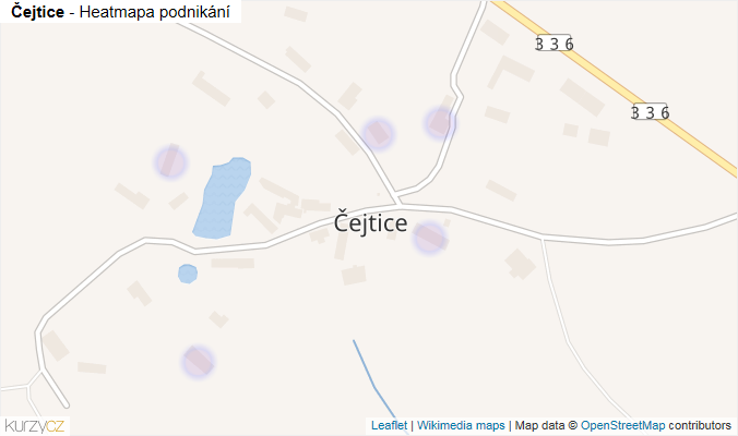 Mapa Čejtice - Firmy v části obce.