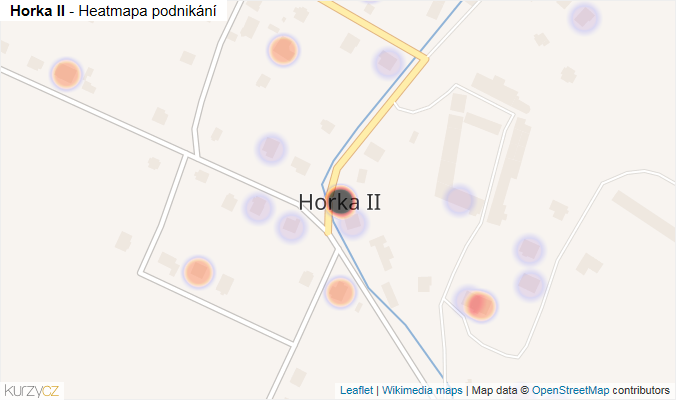 Mapa Horka II - Firmy v části obce.