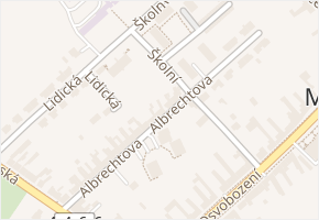 Albrechtova v obci Horka nad Moravou - mapa ulice