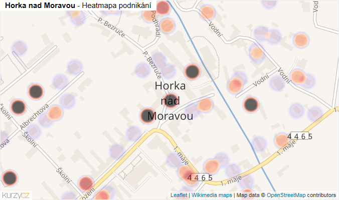 Mapa Horka nad Moravou - Firmy v části obce.