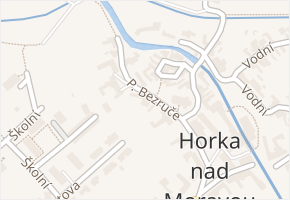 P. Bezruče v obci Horka nad Moravou - mapa ulice