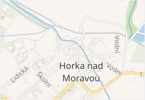 Podhradí v obci Horka nad Moravou - mapa ulice