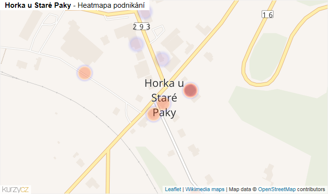 Mapa Horka u Staré Paky - Firmy v části obce.