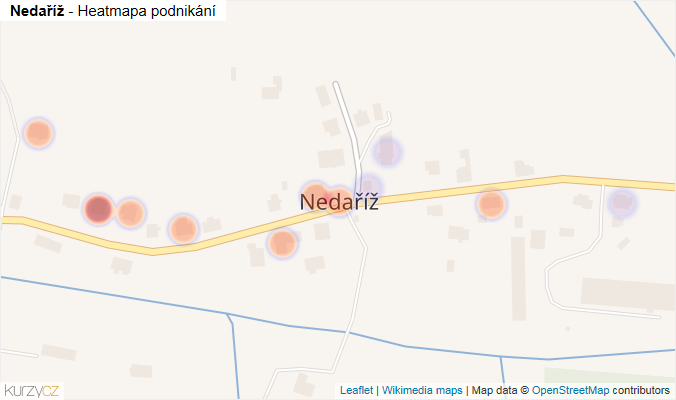 Mapa Nedaříž - Firmy v části obce.