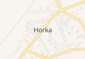 Horka v obci Horka - mapa části obce