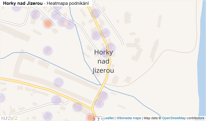 Mapa Horky nad Jizerou - Firmy v části obce.
