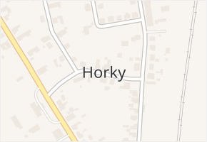 Horky v obci Horky - mapa části obce