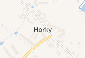 Horky v obci Horky - mapa části obce