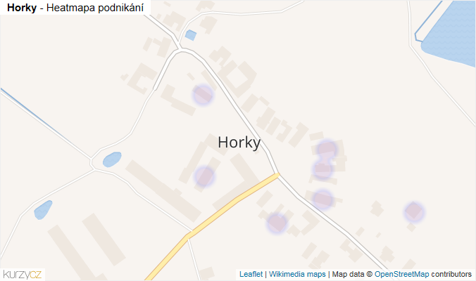 Mapa Horky - Firmy v části obce.