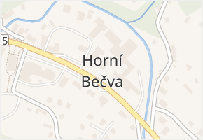 Horní Bečva v obci Horní Bečva - mapa části obce