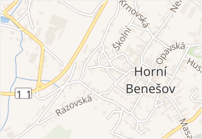 B. Němcové v obci Horní Benešov - mapa ulice