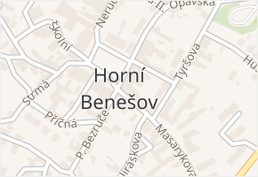 Masarykova v obci Horní Benešov - mapa ulice