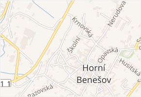 Školní v obci Horní Benešov - mapa ulice