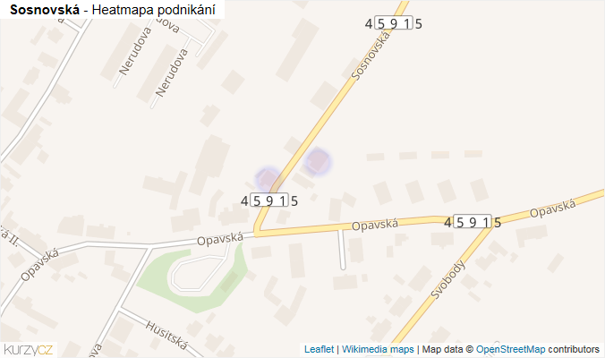 Mapa Sosnovská - Firmy v ulici.