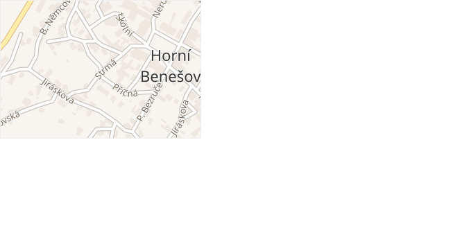 Strmá v obci Horní Benešov - mapa ulice