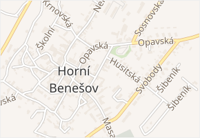 Tyršova v obci Horní Benešov - mapa ulice
