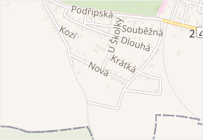 Nová v obci Horní Beřkovice - mapa ulice