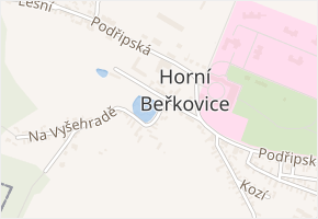 U Rybníka v obci Horní Beřkovice - mapa ulice