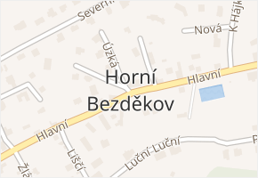 Horní Bezděkov v obci Horní Bezděkov - mapa části obce