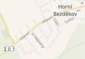 K Letohrádku v obci Horní Bezděkov - mapa ulice