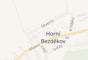 K Roubence v obci Horní Bezděkov - mapa ulice