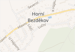 Luční v obci Horní Bezděkov - mapa ulice
