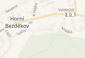 Pod Lesem v obci Horní Bezděkov - mapa ulice
