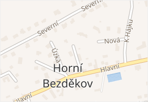 V Uličce v obci Horní Bezděkov - mapa ulice