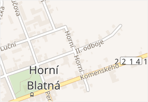 Horní v obci Horní Blatná - mapa ulice