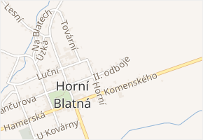 II. odboje v obci Horní Blatná - mapa ulice