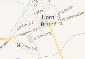 Krátká v obci Horní Blatná - mapa ulice
