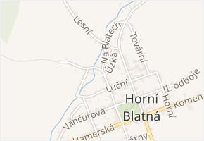 Na Blatech v obci Horní Blatná - mapa ulice