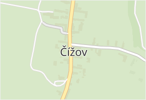 Čížov v obci Horní Břečkov - mapa části obce