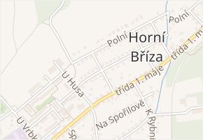 Krátká v obci Horní Bříza - mapa ulice