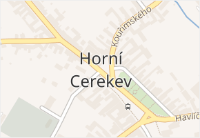Horní Cerekev v obci Horní Cerekev - mapa části obce